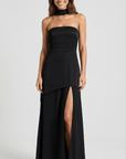 Kayla Strapless High-Slit Maxi Dress