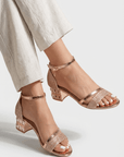 Aria Metallic Heel Sandals
