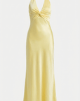 Selena Yellow Evening Maxi Dress