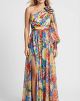 Isla Floral One Shoulder Maxi Dress