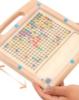 2-in-1 Wooden Magnetic Dot Board - The Ultimate Travel Toy