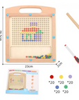 2-in-1 Wooden Magnetic Dot Board - The Ultimate Travel Toy