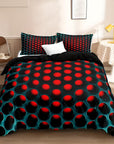 3-Piece Duvet Cover Set with Futuristic 3D Pattern