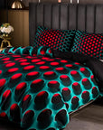 3-Piece Duvet Cover Set with Futuristic 3D Pattern