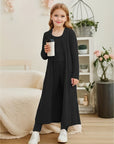 3-Piece Stretchy Knitted Cardigan + Top + Leggings - Charmaine