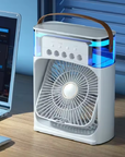 3-in-1 Portable USB Fan with Humidifier and LED Night Light