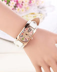 Vintage Leather Quartz Stone Ladies' Watch