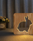 3D Wooden Animal Lamp
