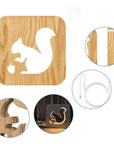 3D Wooden Animal Lamp