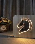 3D Wooden Animal Lamp