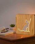 3D Wooden Animal Lamp