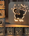 3D Wooden Animal Lamp