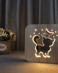 3D Wooden Animal Lamp