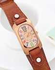 Vintage Leather Quartz Stone Ladies' Watch