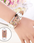 Vintage Leather Quartz Stone Ladies' Watch