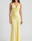 Selena Yellow Evening Maxi Dress