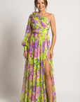 Isla Floral One Shoulder Maxi Dress