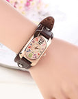 Vintage Leather Quartz Stone Ladies' Watch