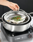 All-in-One Stainless Steel Steamer with Handle
