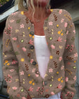Alvimia - Fashionable Cardigan with Floral Pattern