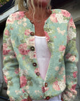 Alvimia - Fashionable Cardigan with Floral Pattern