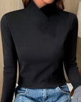 Amalina - Elegant Roll Neck Top