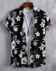 Amich - 3D Floral Print Hawaiian Shirt