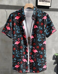Amich - 3D Floral Print Hawaiian Shirt