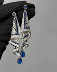 Anastacia – Vintage Earrings Made of Sterling Silver with Gemstones