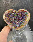 Angel Aura Heart Shaped Rainbow Crystal Cluster