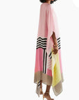 Anika - Pink Kaftan with Candy Stripes
