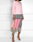 Anika - Pink Kaftan with Candy Stripes