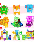Animal Magnetic Building Blocks - Magnetic Building Magic - Magnetic Animals Tiles