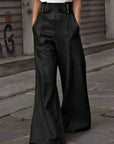 Anneke – High Waist Leather Trousers