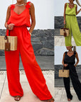 Anselma - Sleeveless Jumpsuit with Wide Leg