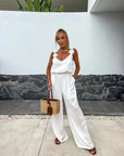 Anselma - Sleeveless Jumpsuit with Wide Leg