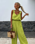 Anselma - Sleeveless Jumpsuit with Wide Leg