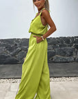Anselma - Sleeveless Jumpsuit with Wide Leg