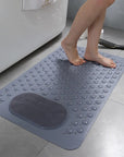 Anti-Slip Shower Mat with Built-in Foot Scrubber
