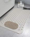 Anti-Slip Shower Mat with Built-in Foot Scrubber
