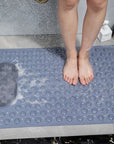 Anti-slip Shower Mat with Integrated Foot Scrubber