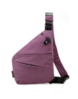 Anti-theft shoulder crossbody bag with multiple pockets