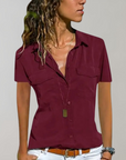 Aristea – Ladies' Blouse with Short Sleeves and Casual Elegance