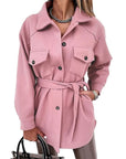 Arna - Stylish ladies' coat with buttons and front pockets