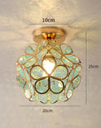 Artistic Glass Ceiling Lamp with Flower Motif - FlowerHall
