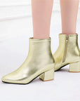 Ash - Stylish Silver Ankle Boots for Women