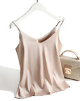 Basic Silk Top for Women with Spaghetti Straps