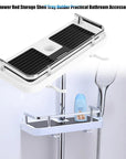 Bathroom Rod Shower Storage Rack Holder