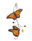 Beaded Monarch Butterfly Stained Glass Window Decor