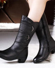 Benedetta - High Boots with Side Zip and Slip Resistance